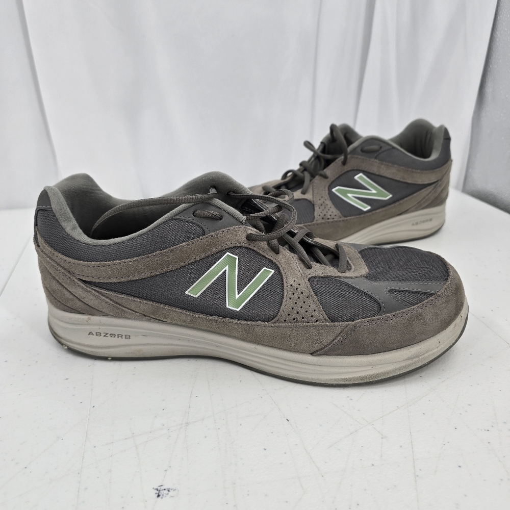New Balance 877‎ Men's Size 12.5 4E Gray Lace Up Running Walking Shoes MW877GT.